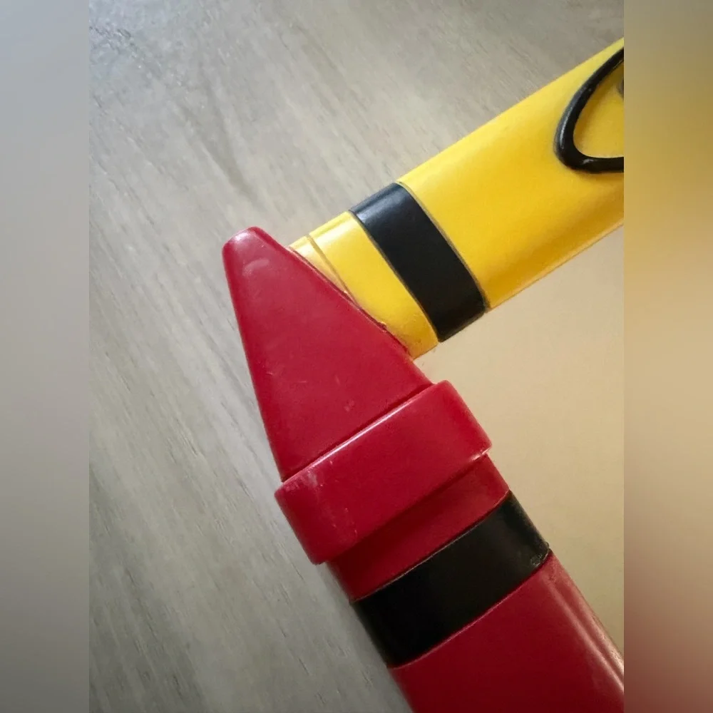 Vintage Color Crayon Accent Mirror Primary Red Yellow Blue Green Kids Decor